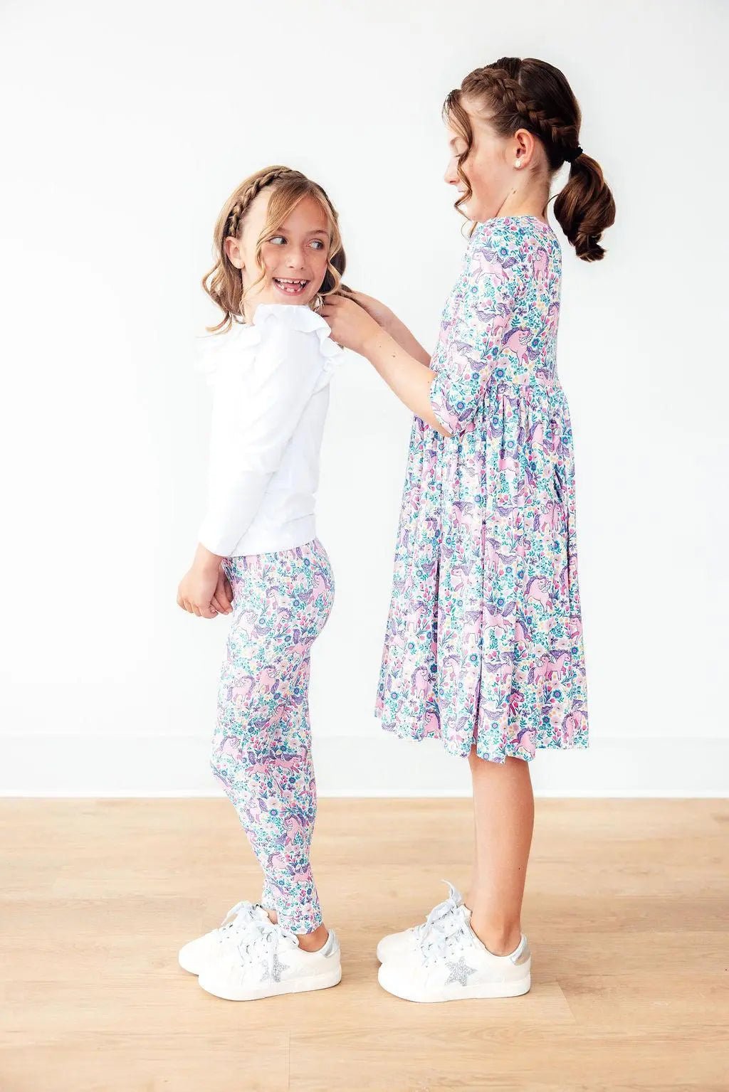 Mila & Rose ® Head in the Clouds 3/4 Sleeve Pocket Twirl Dress - 