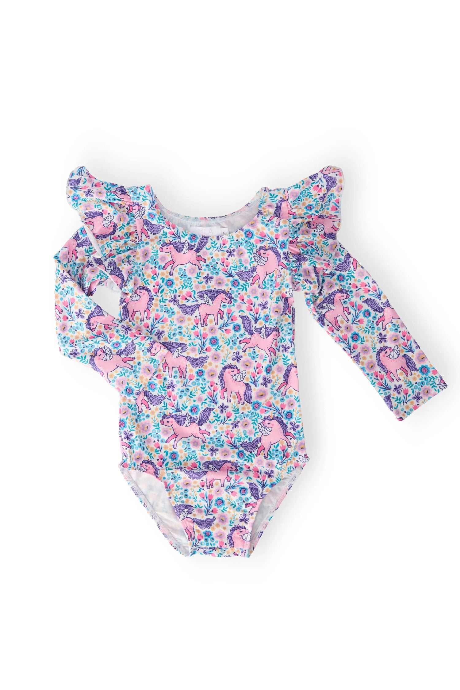 Mila & Rose ® Head in the Clouds L/S Flutter Sleeve Leotard - 