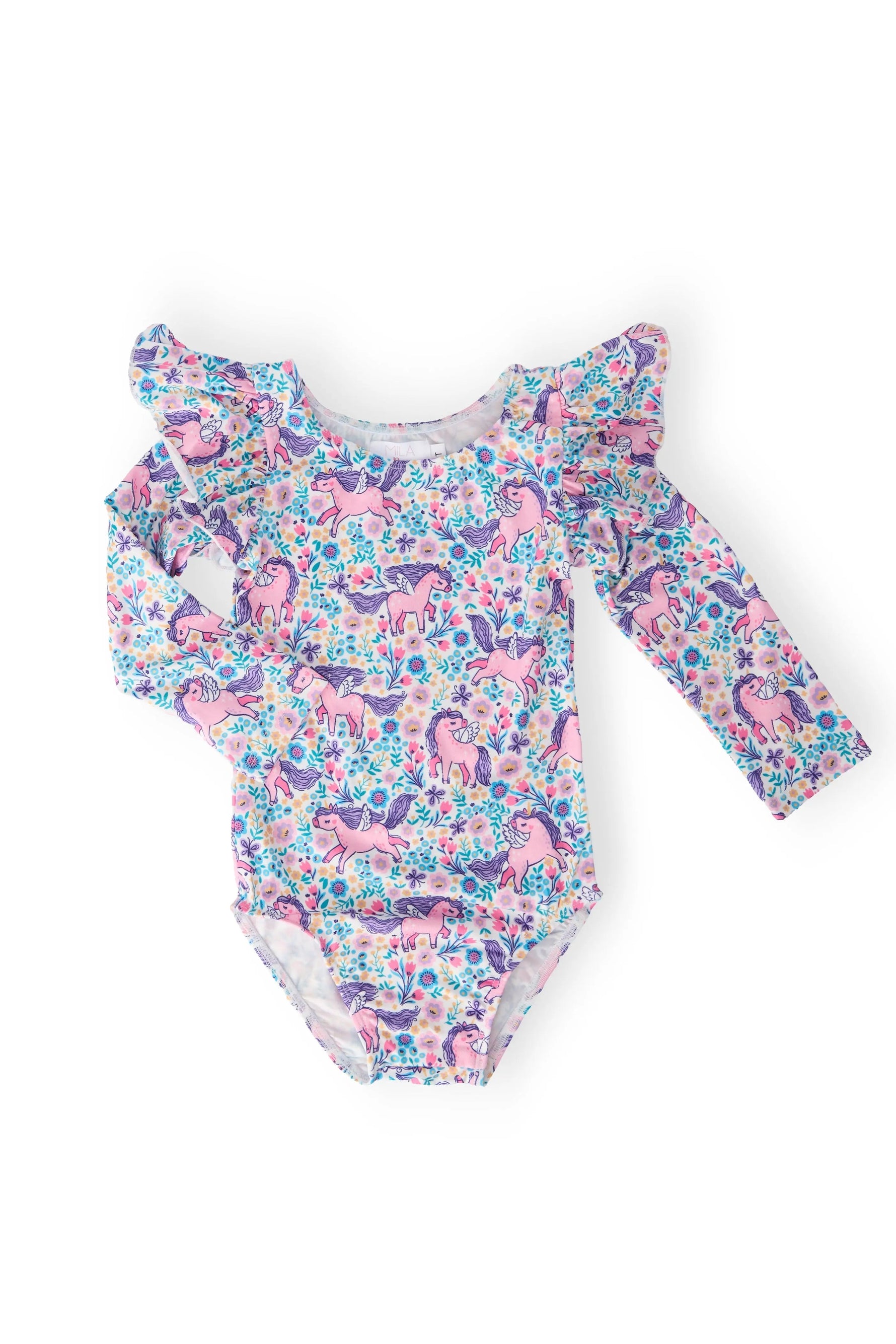 Mila & Rose ® Head in the Clouds L/S Flutter Sleeve Leotard - 