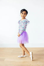 Mila & Rose ® Head in the Clouds L/S Flutter Sleeve Leotard - 
