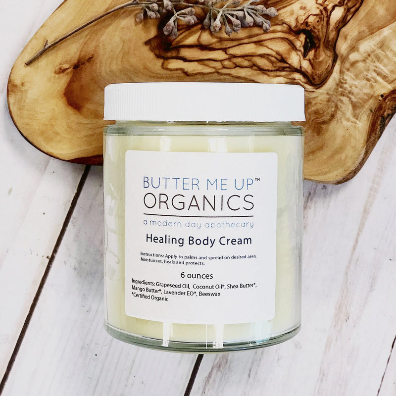 Healing Body Cream Organic Body Lotion Winter Skin Deep Moisturizer Natural Hydrating Formula Butter Me Up Organics