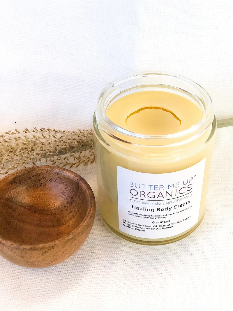 Healing Body Cream Organic Body Lotion Winter Skin Deep Moisturizer Natural Hydrating Formula Butter Me Up Organics