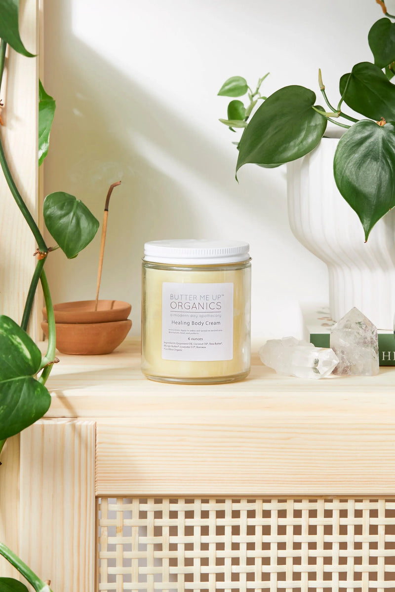 Healing Body Cream Organic Body Lotion Winter Skin Deep Moisturizer Natural Hydrating Formula Butter Me Up Organics