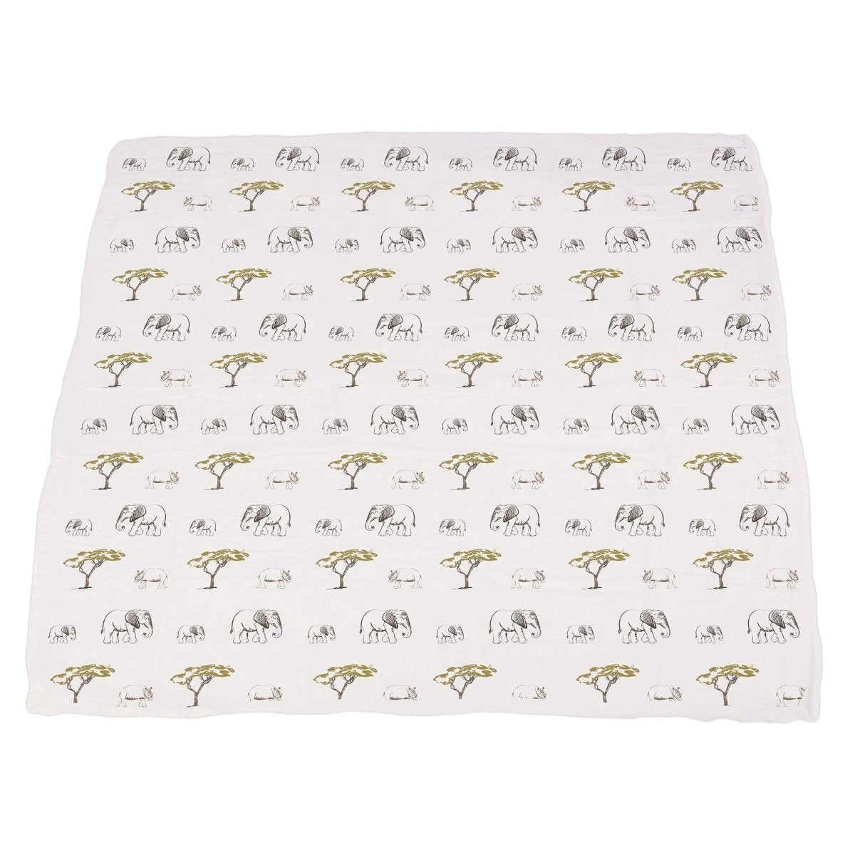 Newcastle Classics Hear Me Roar Bamboo Muslin Blanket with Animal Print for Baby Comfort - 