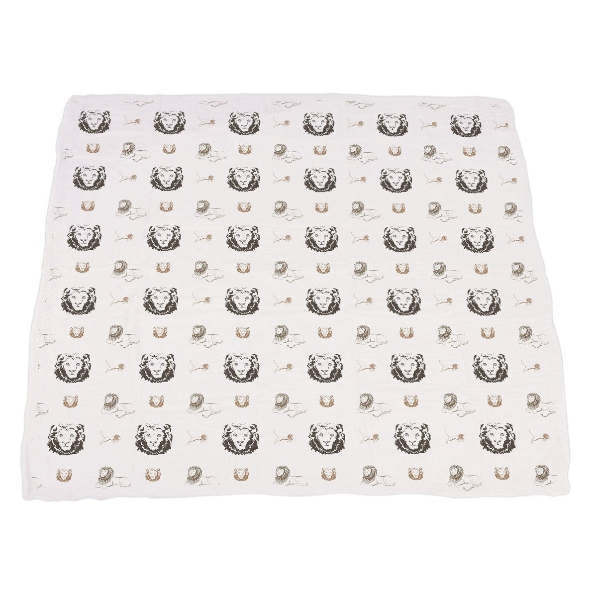 Newcastle Classics Hear Me Roar Bamboo Muslin Blanket with Animal Print for Baby Comfort - 