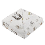 Newcastle Classics Hear Me Roar Bamboo Muslin Blanket with Animal Print for Baby Comfort - Baby & Toddler > Swaddling & Receiving Blankets > Receiving Blankets Bamboo Newcastle Blanket