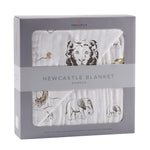 Newcastle Classics Hear Me Roar Bamboo Muslin Blanket with Animal Print for Baby Comfort - Baby & Toddler > Swaddling & Receiving Blankets > Receiving Blankets Bamboo Newcastle Blanket