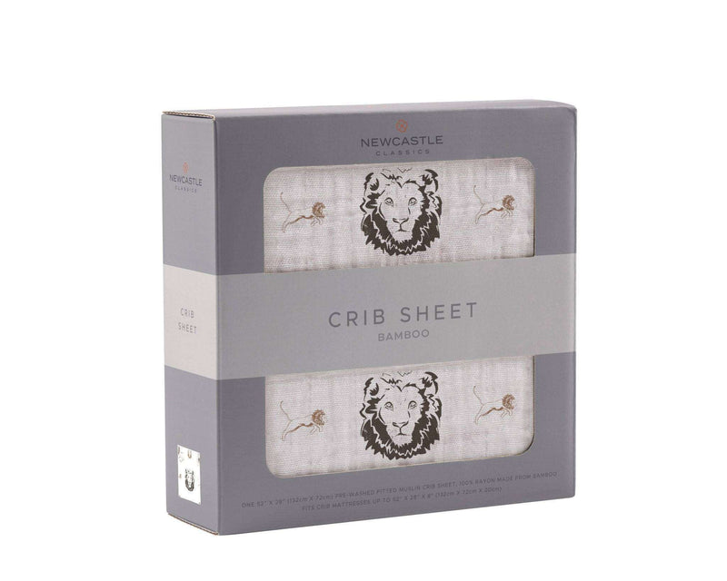 Hear Me Roar Lion Bamboo Muslin Crib Sheet - Everetts Place: Online Boutique - Kids & Babies