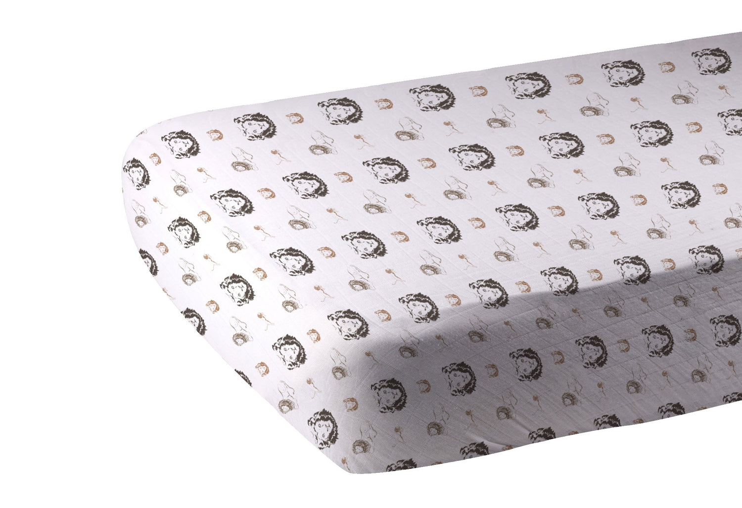 Newcastle Classics Hear Me Roar Bamboo Muslin Crib Sheet for Soft Breathable Baby Bedding - Home & Garden > Linens & Bedding > Bedding > Bed Sheets Bamboo Crib Sheet