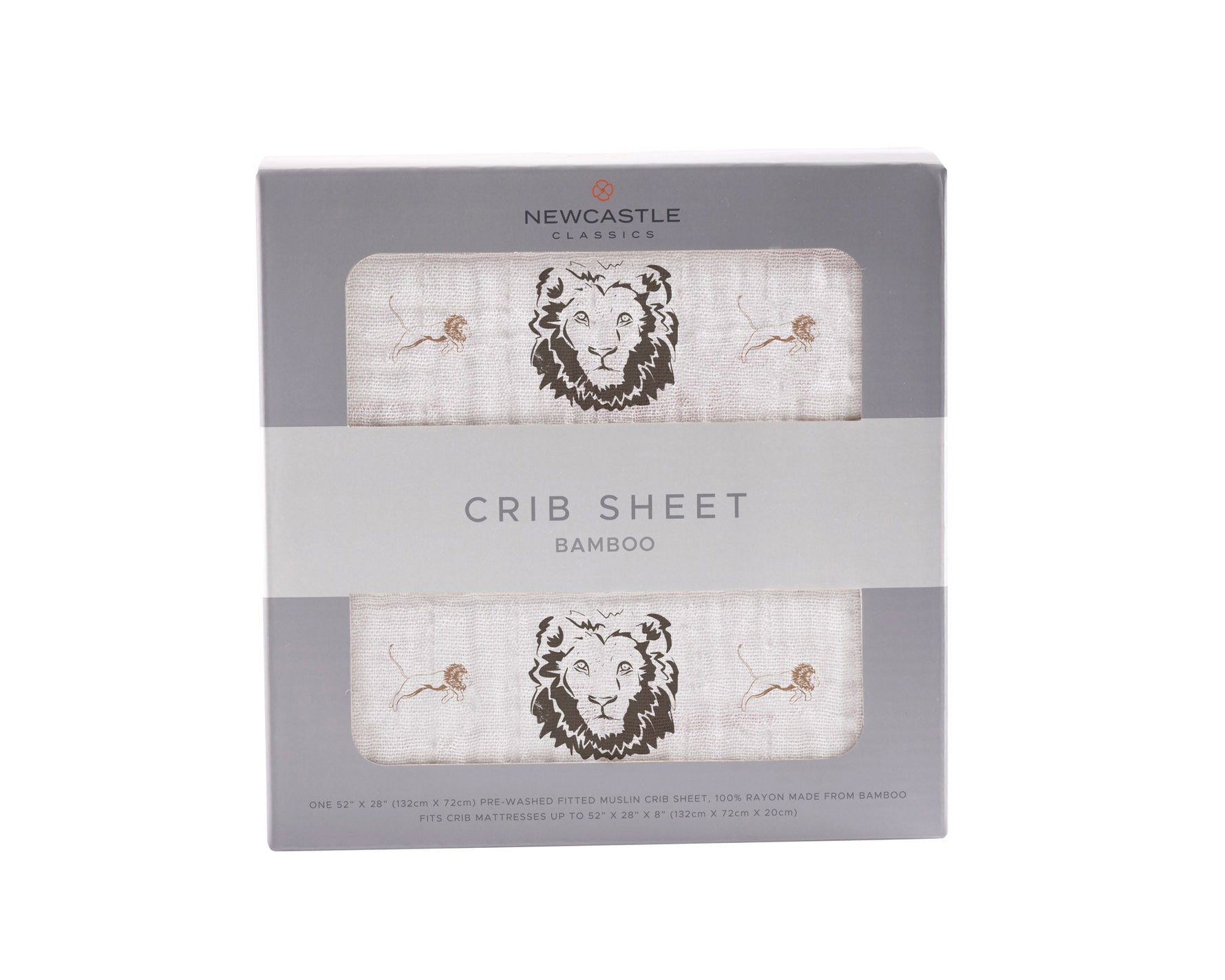 Newcastle Classics Hear Me Roar Lion Bamboo Muslin Crib SheetEveretts Place