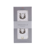 Newcastle Classics Hear Me Roar Lion Swaddle Soft Bamboo Muslin Blanket for Babies - 
