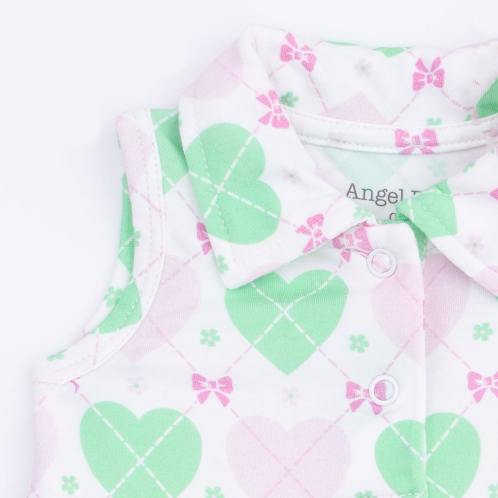Angel Dear Heart Argyle - Polo Tennis Dress - 