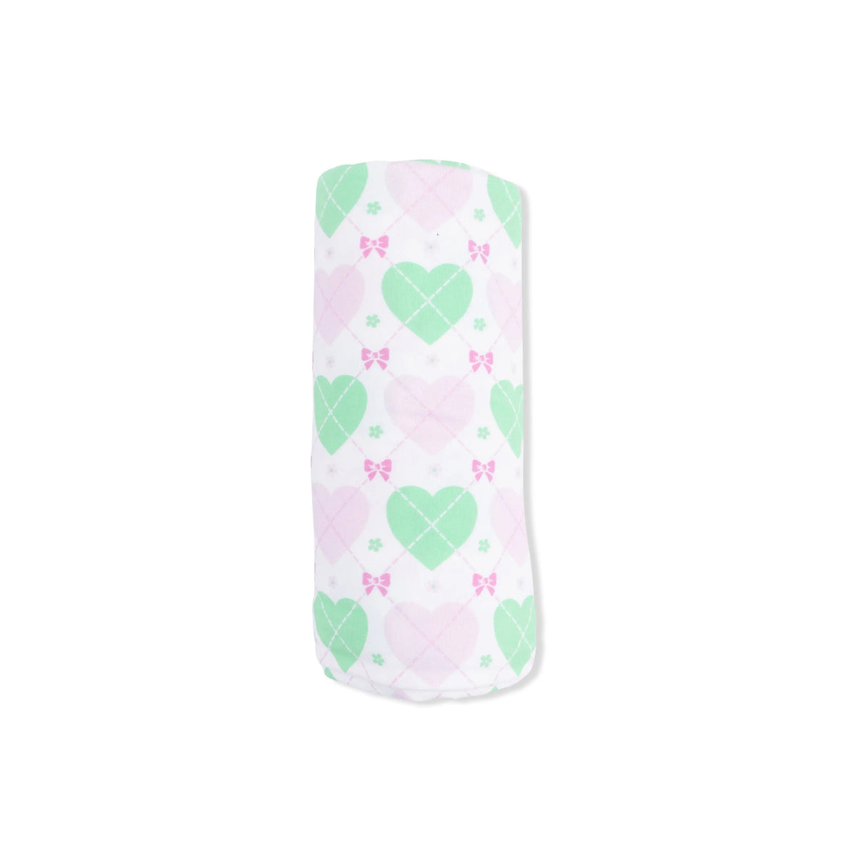 Angel Dear Heart Argyle - Swaddle Blanket - 