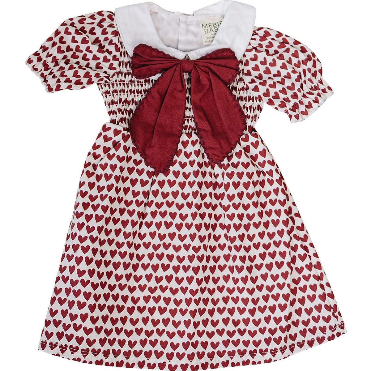 Heart Bow Dress - Red, Textile, Dress, Pink, One-piece garment | Everetts Place
