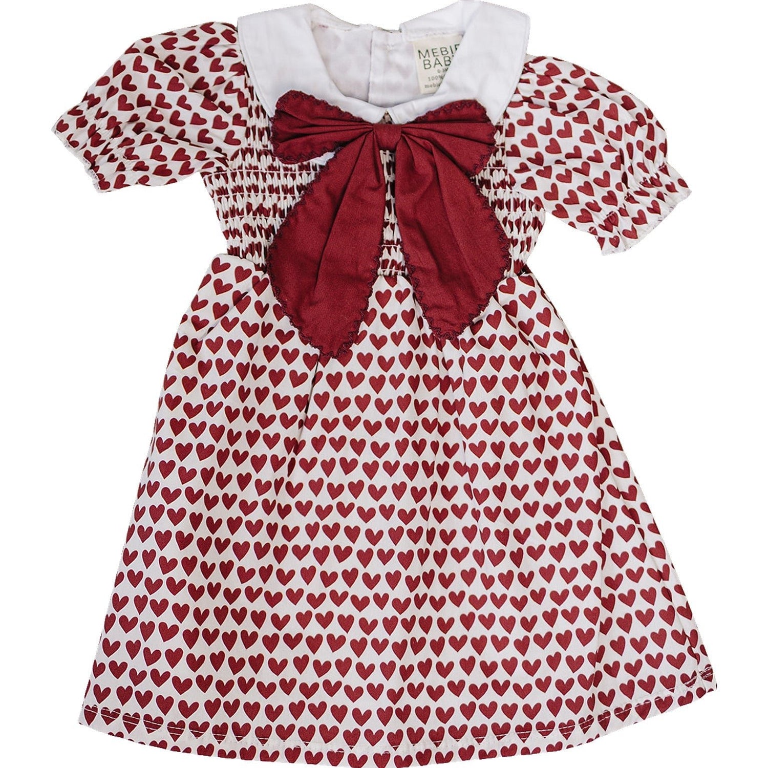 Heart Bow Dress - Red, Textile, Dress, Pink, One-piece garment | Everetts Place