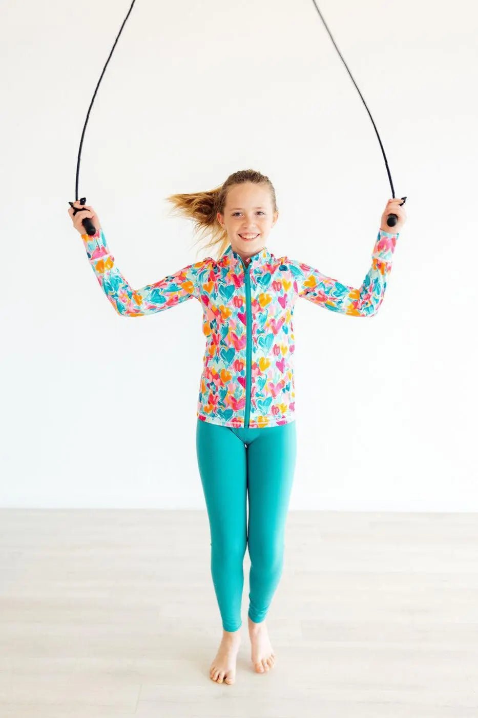 Mila & Rose ® Heart Hustle Full - Zip Ruffle Active Jacket - 