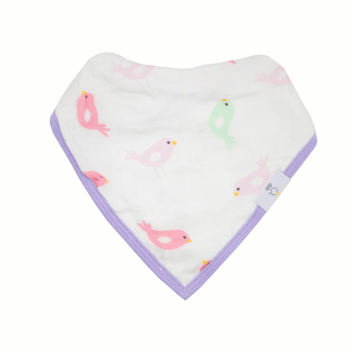 Goosewaddle® | Newborn Baby Blankets Toys Teethers Bibs & More Hearts And Birds 2 Pack Absorbent Bib Set