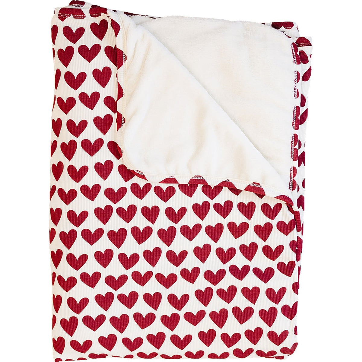 Mebie Baby Hearts Bamboo Fleece Baby Quilt With Hearts Print Mebie Baby - 