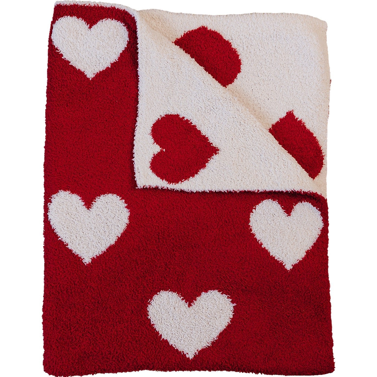 Hearts Plush Blanket - Heart, Red, Textile, Love, Valentine's Day | Everetts Place