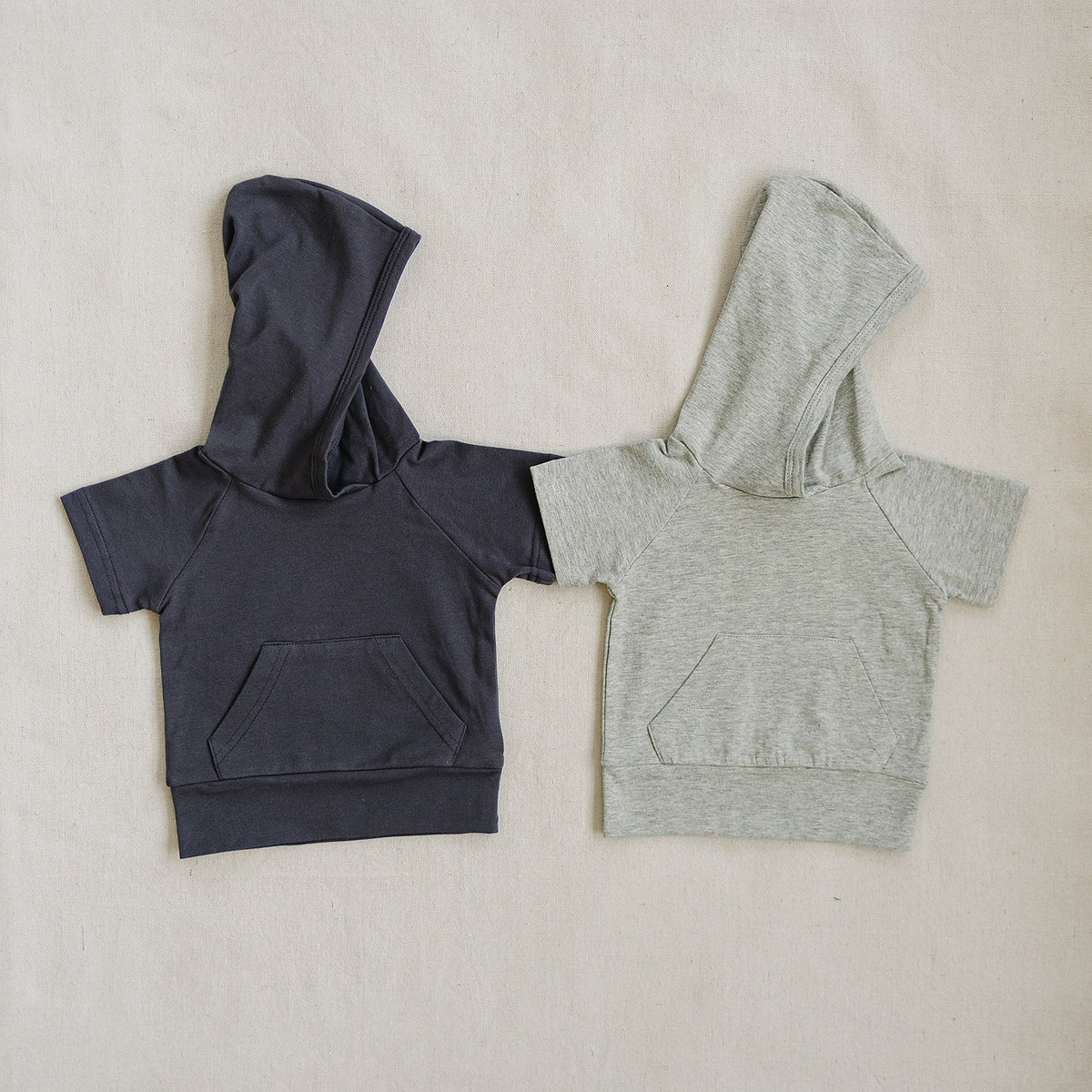 Mebie Baby Heather Grey Hooded Tee - 