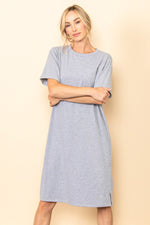 PinkBlush Heather Grey Oversized Round Neck T-Shirt Maternity Dress Everetts Place