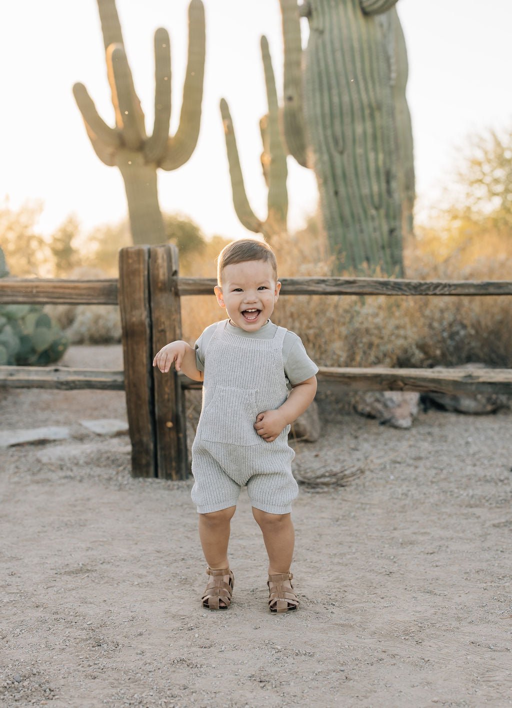 Mebie Baby Heather Grey Pocket Knit Baby Overalls With Adjustable Cross Back Straps - 