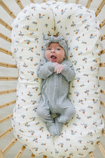 Mebie Baby Heather Grey Ribbed Bamboo Head Wrap - 