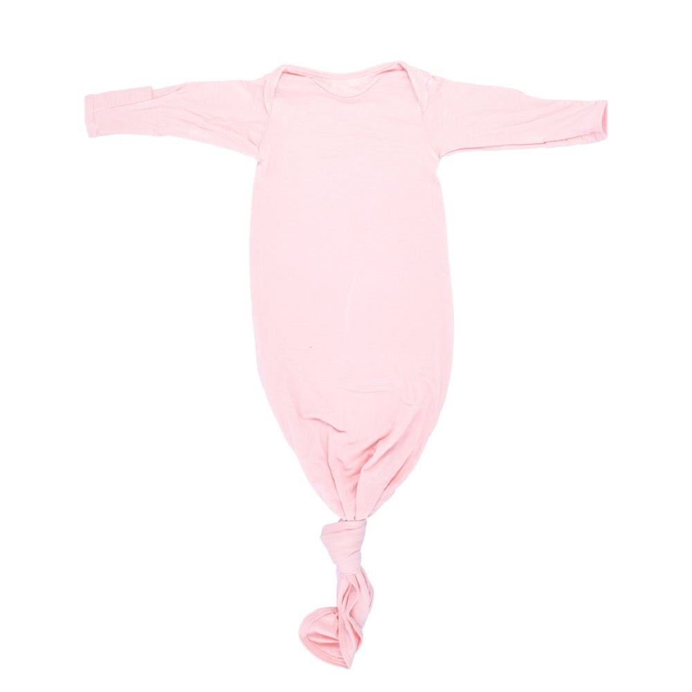 Three Little Tots Heavenly Pink Newborn Knotted Baby Gown - 
