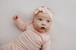 Three Little Tots Heavenly Pink Newborn Knotted Baby Gown - 