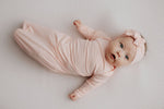 Three Little Tots Heavenly Pink Newborn Knotted Baby Gown - 