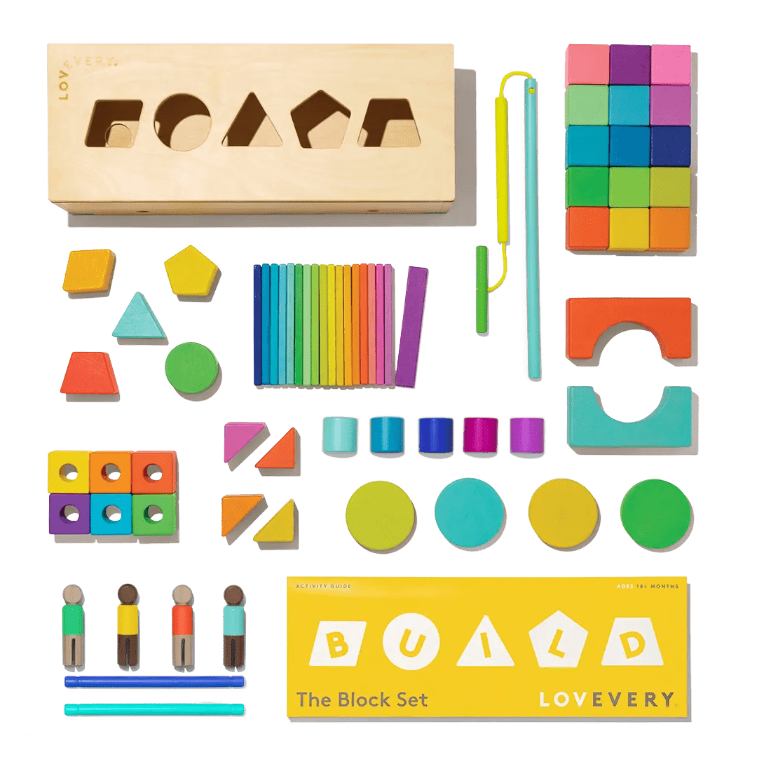 Lovevery Heirloom Quality Wooden Building Block Set for Skill Development in Kids - 