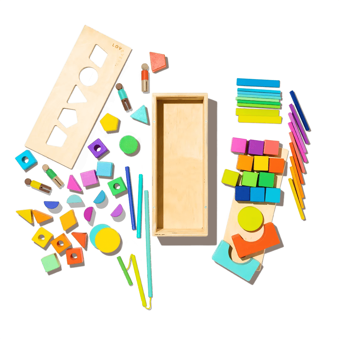 Lovevery Heirloom Quality Wooden Building Block Set for Skill Development in Kids - 