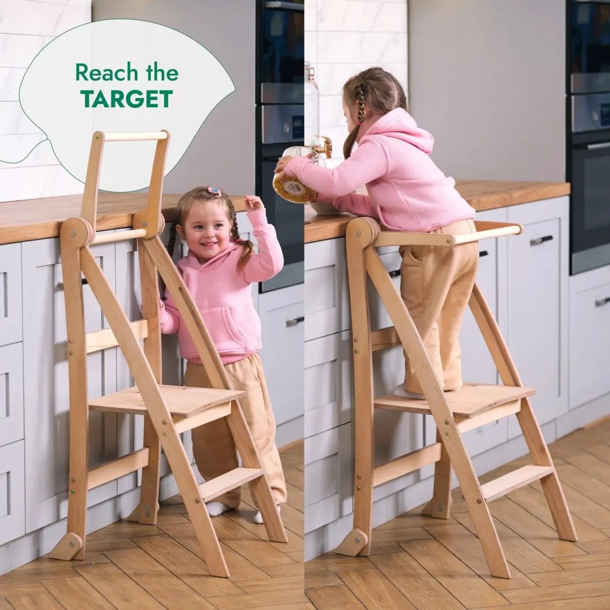 Goodevas Helper Tower: A Multi - functional Foldable Step Stool for Kids -
