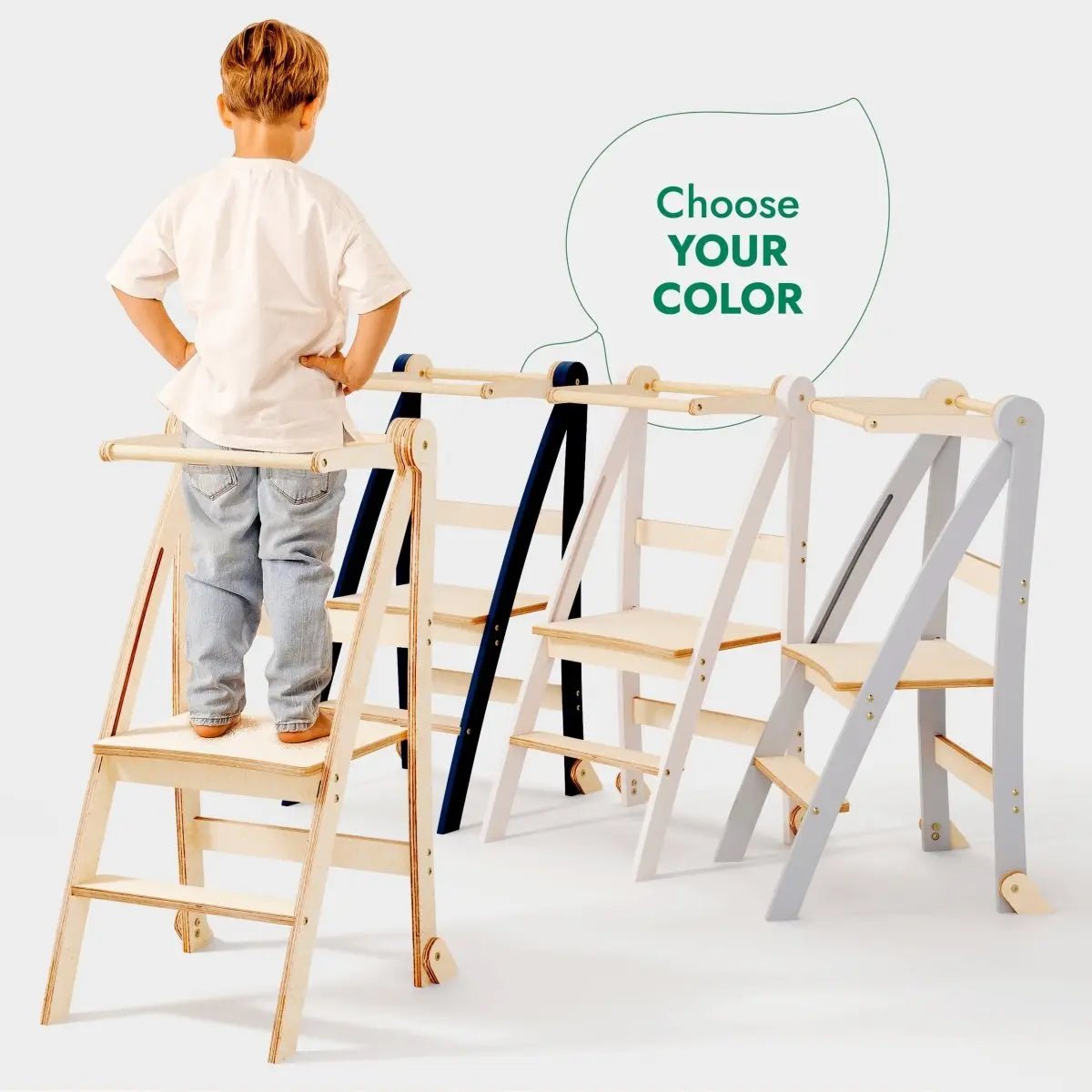 Goodevas Helper Tower: A Multi - functional Foldable Step Stool for Kids -