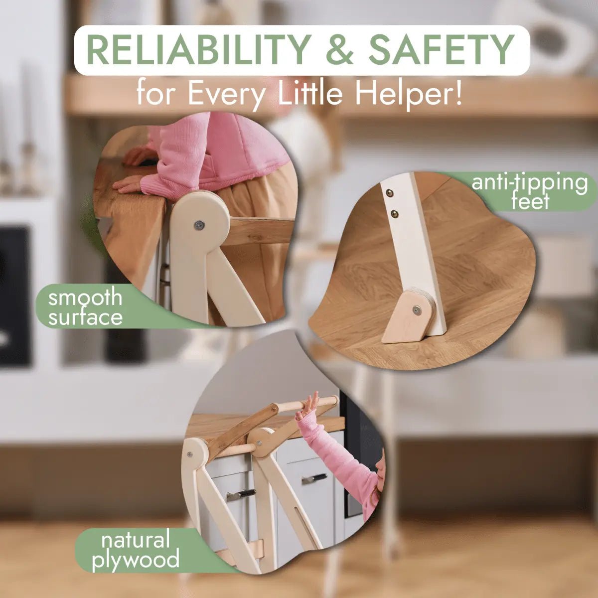 Goodevas Helper Tower Multi Functional Foldable Step Stool for Kids - Everetts Place Boutique - 