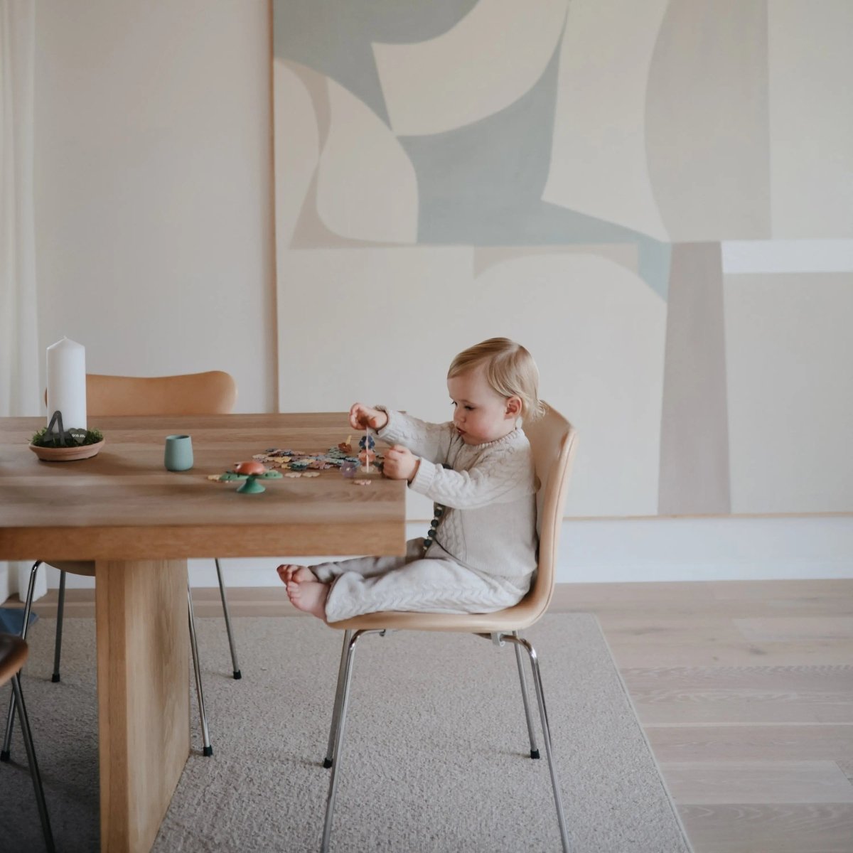 Mushie Hex Connect Building Toy Set for Kids - 100 Hexagon Shaped Discs for STEM Learning - 