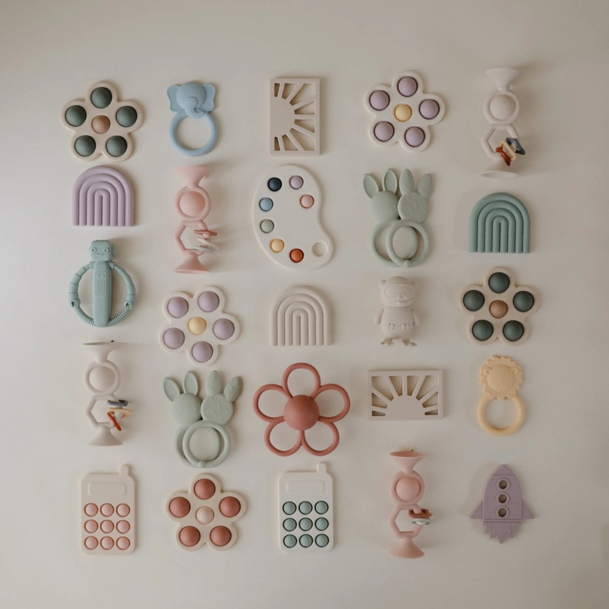 Mushie HexaPop Suction Toy for Engaging Playtime Fun and Easy Travel - 