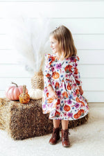 Mila & Rose ® Hey Pumpkin Three Fourth Sleeve Ruffle Twirl Dress Mila And Rose - 