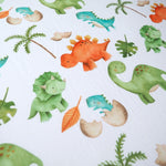 Honey Lemonade High Quality Fitted Crib Sheet with Dinosaur Illustrations for Babies - 