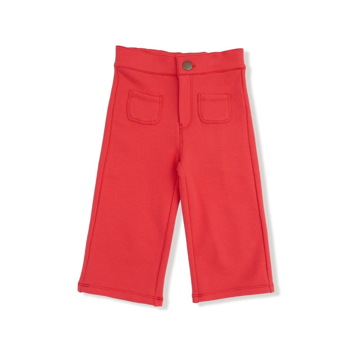 Angel Dear High Waisted Wide Leg Pants With Button Fly French Terry - Everetts Place Boutique - 