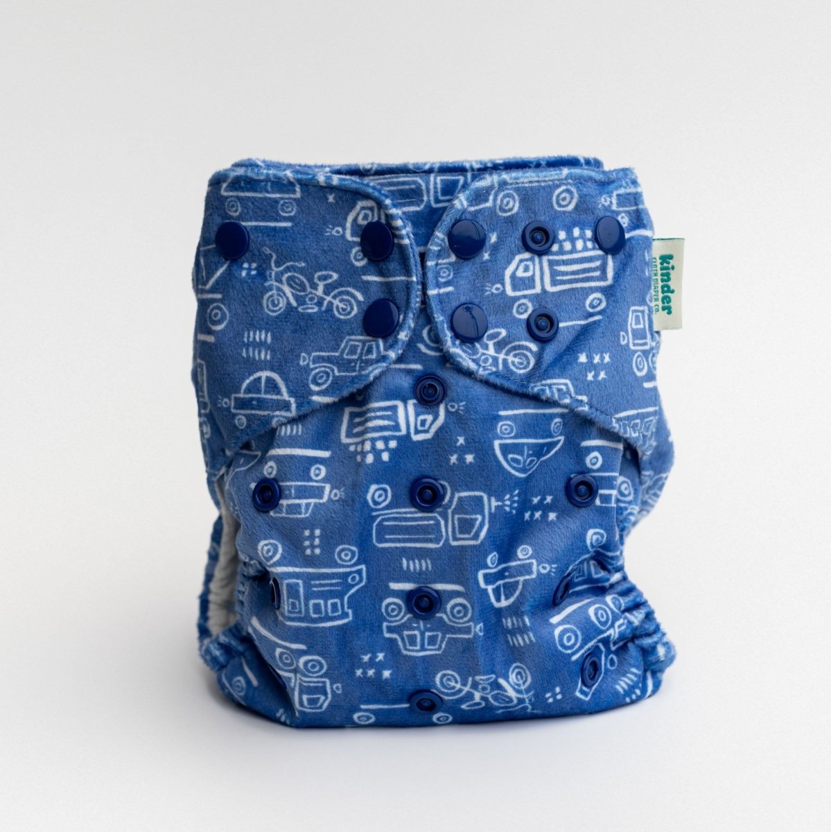 Kinder Cloth Diaper Co. Minky Fleece Cloth Diaper - Patterned Lounger with Wicking Jersey - Everetts Place Boutique - 