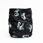 Kinder Cloth Diaper Co. Space and Sky: Essentials Pocket Cloth Diaper with Athletic Wicking Jersey, Grows with your Baby