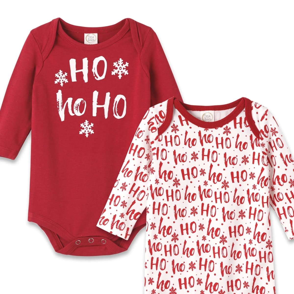 Tesa Babe Ho Ho Ho Christmas 2 Pack Ultra Soft Bodysuits for Babies - Everetts Place Boutique - 