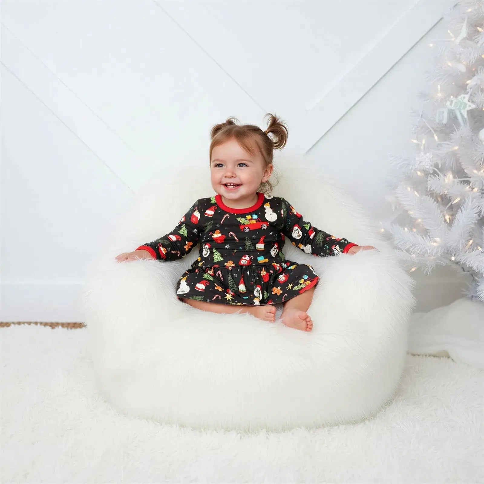 Holiday Cheer Bodysuit Dress - Baby & Toddler Clothing, Child, Bean bag chair, Toddler, Fur | Everetts Place