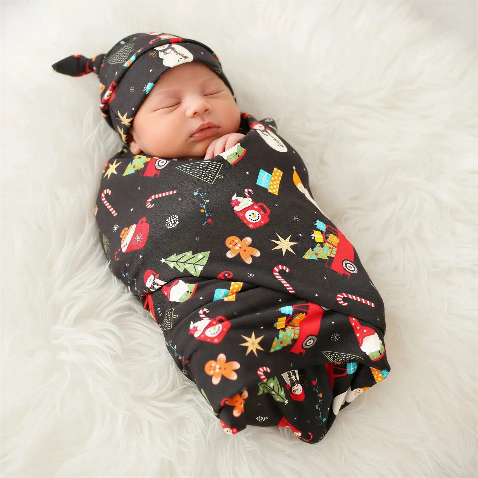 Bestaroo Holiday Cheer Swaddle 45x45 Multitask Baby Blanket Stroller Shade Superhero Cape - 
