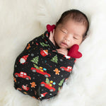 Bestaroo Holiday Cheer Swaddle 45x45 Multitask Baby Blanket Stroller Shade Superhero Cape - 