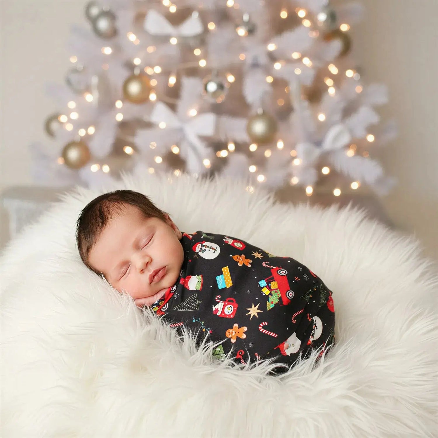 Bestaroo Holiday Cheer Swaddle 45x45 Multitask Baby Blanket Stroller Shade Superhero Cape - 