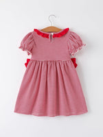 Rylee Faith Designs Holiday Girls Dress With Embroidered Christmas Lights - 