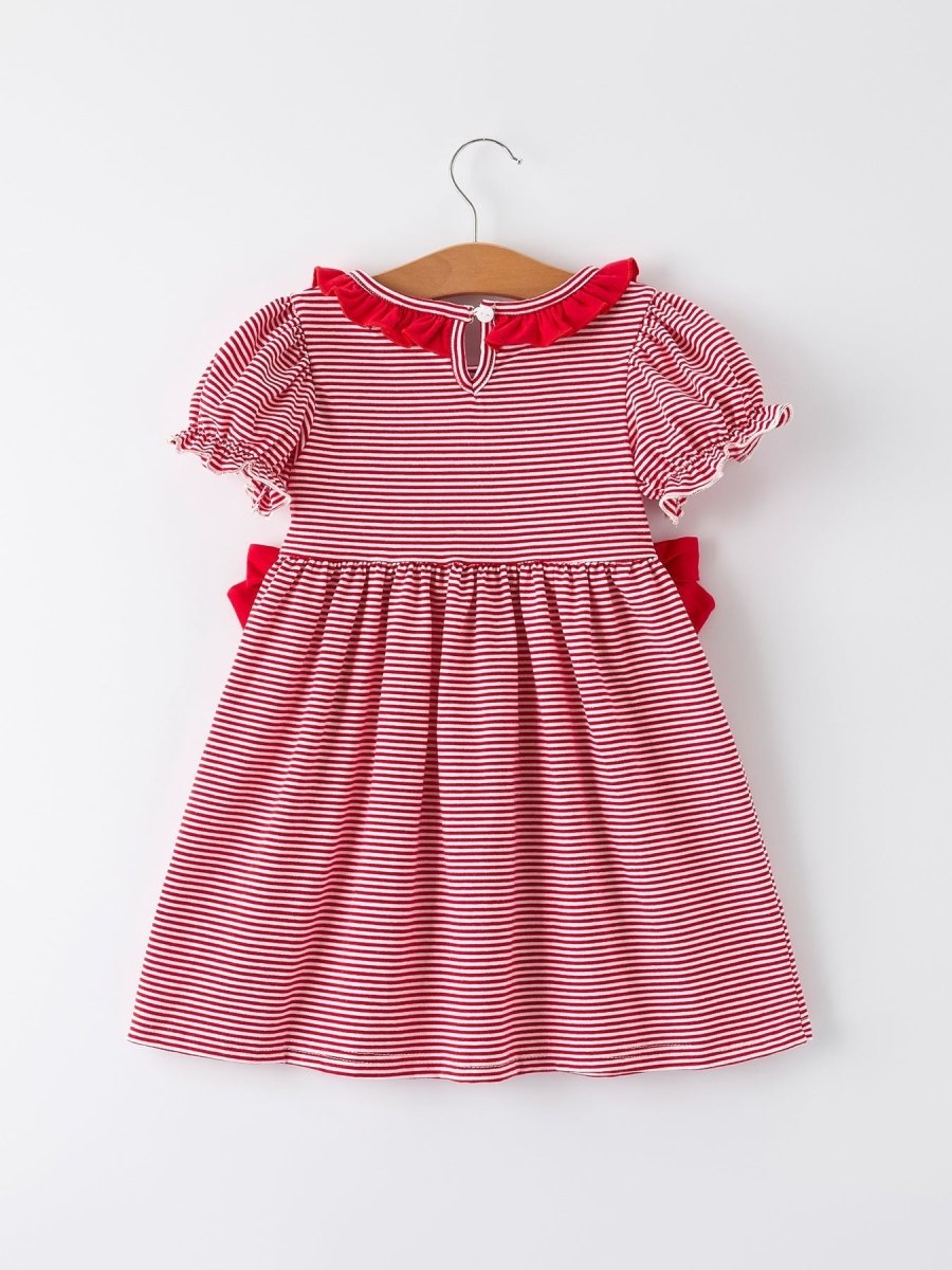 Rylee Faith Designs Holiday Girls Dress With Embroidered Christmas Lights - 