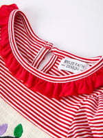 Rylee Faith Designs Holiday Girls Dress With Embroidered Christmas Lights - 